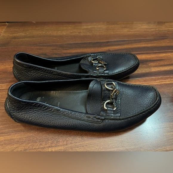 🍁END of YEAR SALE🍁PRADA Black Leather Slip-on Loafers Size 40.5 - Picture 2 of 13